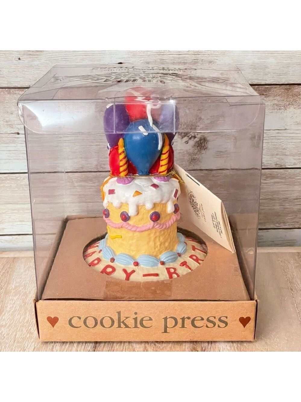 NIB Vintage 1997 Shaker Hearth/ Wilton Cookie Press Mold Stamp
Happy Birthday